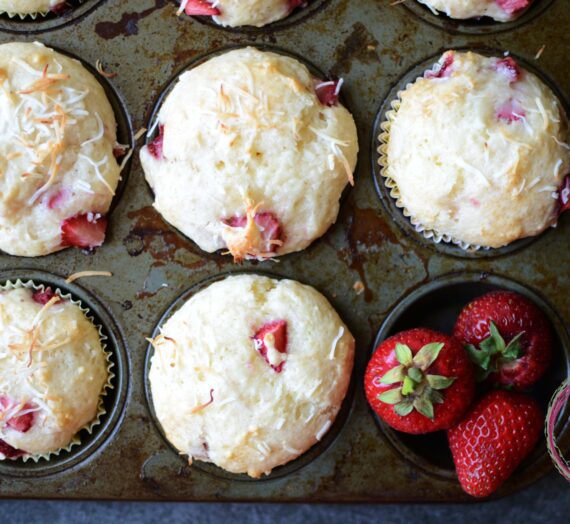 Coconut Strawberry Muffins