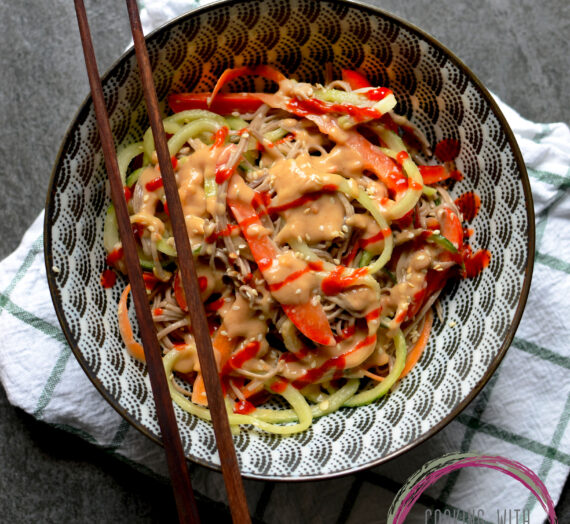 Cucumber Noodle Salad with Spicy Peanut Dressing